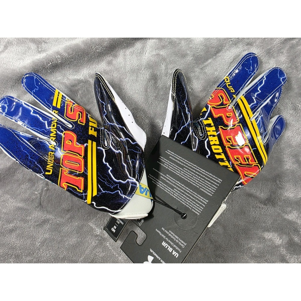 Under Armour Limited Edition Blur Receiver‎ Gloves Men's Medium "Top Speed"